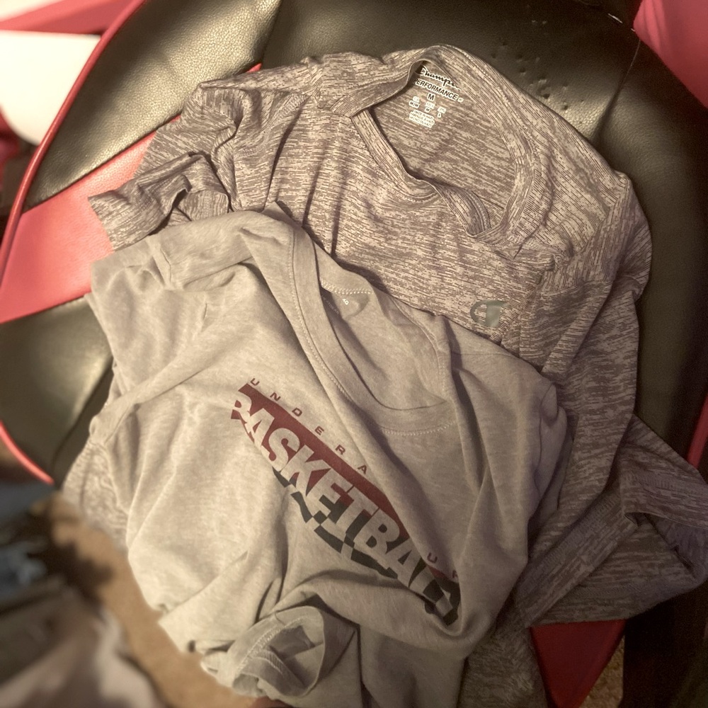 2 sports shirts UA & Champion